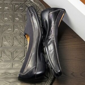 Naturalizer Flexy Ballet Flats Womens 9.5M Black Leather Slip-On Comfort Classic